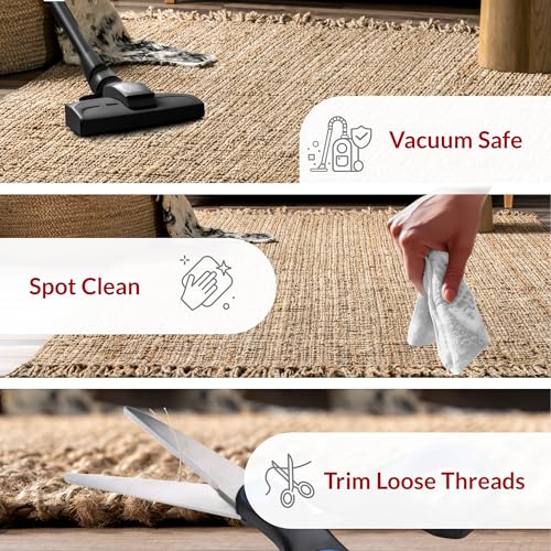 Nuloom Daniela Natural, 5' x 7'6", Handmade, Jute, Tassel, Soft and Textured, High Traffic, Stain Resistant, Easy Clean, Durable Area Rug for Bedroom, Living Room, Dining Space, Foyer, Entryway - color: Natural, size: 5' x 7'6" (Rectangular)
