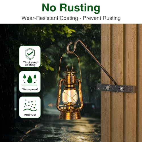 12-Inch 2 Pack Deck Bird Feeder Hanger for Railing, Outdoor Decor Plant Hanger, Balcony Railing Hook - 22LB Capacity - for Hanging Plants, Bird Feeders, Lanterns, Wind Chimes - size: 12 inch 2 Pack