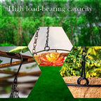 3 Pack16 inches Black Hanging Basket Chain,Flower Pot Basket Chains 3 Point Replacement Chain Hangers for Lanterns, Bird Feeders, Planters and Other Ornaments