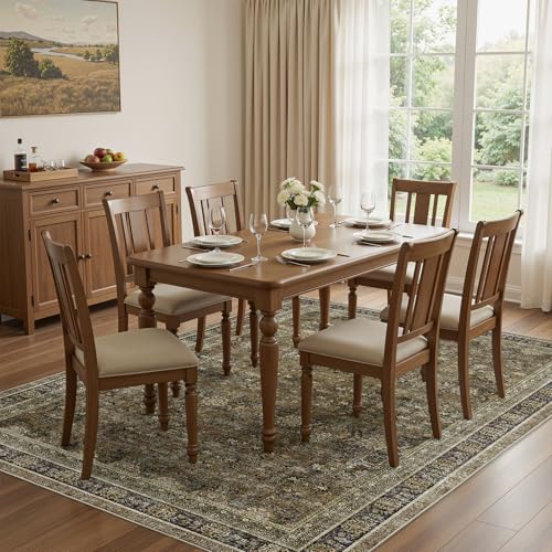 WITSHOCK 11x15 Area Rugs for Living Room - Washable Vintage Rug Retro Antique Dark Large Non Slip Low Pile Soft Boho Indoor Floor Carpet for Bedroom Dining Room Home Decor, Brown Olive Green - color: Brown/Olive Green/Purple, size: 11' x 15' (Rectangular)