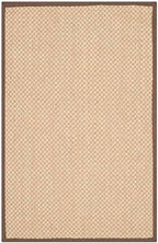 SAFAVIEH Natural Fiber Collection Area Rug - 2'6" x 4', Maize & Brown, Sisal, Woven Design with Border (NF141C) - color: Maize/Brown, size: 2'6" x 4' (Rectangular)