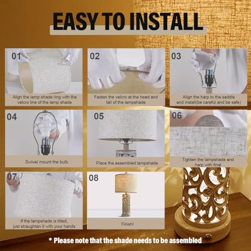 OYEARS Bedside Table Lamps Set of 2 with USB & Night Light, 22'' Dimmable Touch Lamps for Nightstand, Farmhouse Lamps for Bedroom Living Room Home Offce (Bulb Included) - color: Rustic Grey