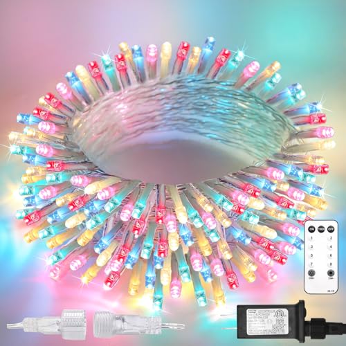 suddus Pastel Easter String Lights, 33ft 100 LED Multicolor Fairy Lights with Remote, Connectable Clear Wire Twinkle Lights for Spring Decor, Aesthetic Bedroom, Classroom, Dorm, Plug in - color: Multicolored, size: 100LED Connectable