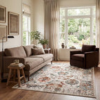 nuLOOM Performance Oriental Style Area Rug, Vintage Design, Durable, Easy to Clean, Cecil Beige, 5' x 8'