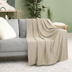 Utopia Bedding Knit Blanket Queen Size (90x90 Inches, Camel) Soft Lightweight Jersey Breathable Sweatshirt Blanket for Bed,Couch & Sofa - color: Camel, size: Queen