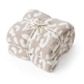 Snuggle Sac Leopard Microfiber Blanket, Queen Size Beige, 90x90 inches, Reversible Cheetah Pattern, Warm, Soft, Cozy - color: Leopard Beige, size: Queen(90"x90")