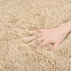 DETUM 2X6 Beige Runner Rug for Hallyway Entryway Kitchen Fluffy Area Rugs Light Beige Bedroom Rug Soft Kids Room Rugs Furry and Washable Kids and Pets Friendly - color: Light Tan, size: 2 x 6 feet