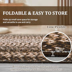 RUGSREAL Runner Rug 2x8 Machine Washable Hallway Runner Rug Entryway Long Runner Carpet Braided Printed Throw Mat Non Slip Kitchen Mat Living Room Rustic Carpet for Bedroom Dining Room, Brown - color: Brown, size: 2' x 8' (Runner)