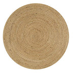 JONATHAN Y Soleil Jute Braided Circle Natural 5' Round Indoor Area Rug, Natural-Fibers, Geometric, Easy-Cleaning for Living Room, Bedroom, Kitchen, Pet Friendly, Non-Shedding (RNF103A-5R) - size: 5' (Round)