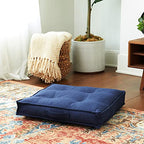 South Pine Porch Mila Square Tufted Pillow Style Dog Bed, Cobalt, Small (24" x 24") - color: Cobalt, size: Small (24" x 24")