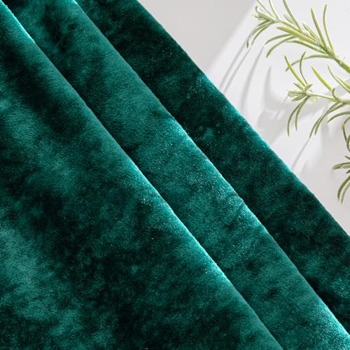 MIULEE Velvet Throw Pillow Covers Set of 2, Soft Neutral Decorative Spring Pillow Cases with Luxurious Textured Vintage Cushion Covers for Home Decor Couch Sofa Bed,Emerald Green 18x18 inch - color: Emerald Green, size: 18" x 18" (Pack of 2)