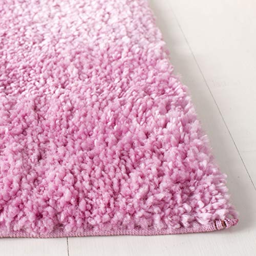 SAFAVIEH August Shag Collection Accent Rug - 2' x 3', Pink, Solid Design, Non-Shedding & Easy Care, 1.2-inch Thick Ideal for High Traffic Areas in Entryway, Living Room, Bedroom (AUG900X) - color: Pink, size: 2' x 3' (Rectangular)
