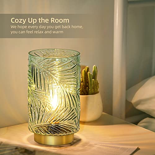 Battery Operated Table Lamp, Cordless Lamps for Home Decor, Battery Powered Nightlight with LED Bulb with Timer, Decorative Lights for Living Room Bedroom Tabletop Entryway Centerpiece Gift(L LGreen) - color: Light Green, size: Large