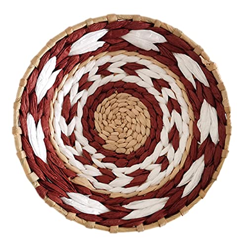 Woven Decor, Hanging Baskets Unique Tapestry for Hallway Bedroom Living Room Home Decorations (Red 30cm) - color: Red 30cm