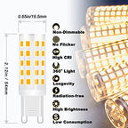 ALIDE G9 Led Bulbs 5W Replace 50 Watt 60 Watt Halogen Equivalent,2700K Soft Warm White, AC120V T4 G9 Bi-pin Led Bulbs for Chandelier Lighting,550LM,10Pack, Non-dimmable - color: 5w 2700k Warm