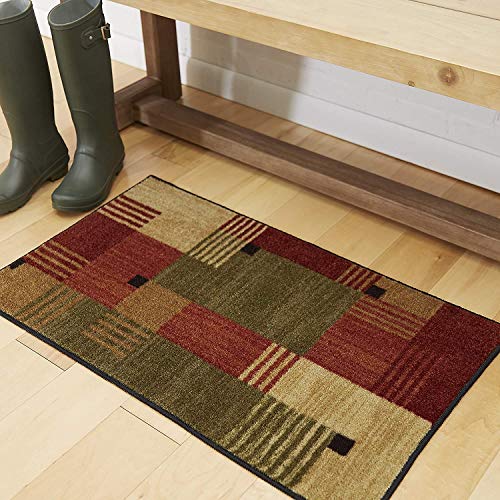 Mohawk Home Alliance Modern Geometric 1' 8" x 2' 10" Area Rug - Red - Perfect for Living Room, Dining Room, Office - size: 1'8" x 2'10" (Rectangular)