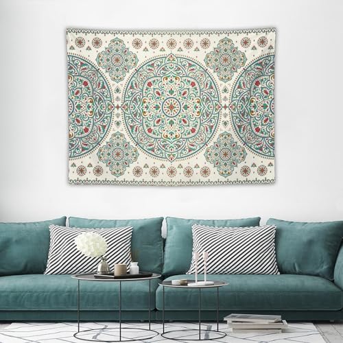 KANEPE Mandala Tapestry Blue Green Red Luxury Floral Pattern Wall Hanging Tapestries Home Decor for Living Room Bedroom Apartments Farmhouse Dorm,40inx30in (102×76cm)【Small】 - color: Boho-8, size: 40Wx30L