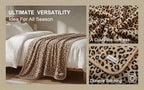 Fleece Throw Blanket 50" x 70" - Soft Cozy Microfiber Plush Blanket, Lightweight Warm Throw for Couch Bed Sofa Chair, All Season Use, Sand Leopard - color: Sand Leopard