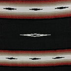 Open Road Goods Mexican Diamond Blanket - XL Heavyweight Yoga Blanket – Handmade in Mexico - Thick Boho Serape Saltillo Style Throw for Beach, Picnic, Home, Camping and More! (Black Retro) - color: Black Retro