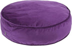 Round Floor Pillow Cover Velvet Throw Seating Pouf Yoga Meditation Cushion Plush Case Reading Room Decor Cover Only (25.6IN, Purple)
