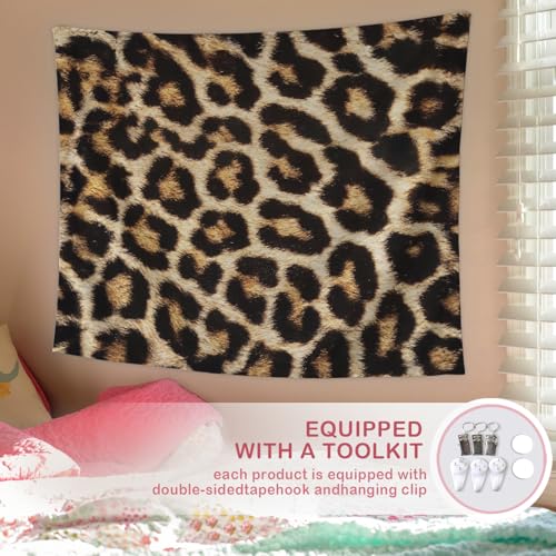 Lacama Cheetah Print Tapestry, Trendy Leopard Print Gifts for Women, Vintage Cheetah Prints Blanket for Teen Girls Room Bedroom College Dorm Apartment, College Dorm Decor, 50x60 Inches - color: leopard print-1-brown