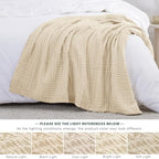 Love's cabin 100% Cotton Muslin Blanket, 6 Layer Lightweight Breathable Gauze Throw Blanket 50 x 60 Inches, Soft All Season Blanket for Couch, Bed, Sofa, Beige - color: Beige, size: Throw(50"x60")