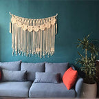 Macrame Woven Wall Hanging Curtain Fringe Garland Banner Boho Shabby Chic Bohemian Wall Art Decor