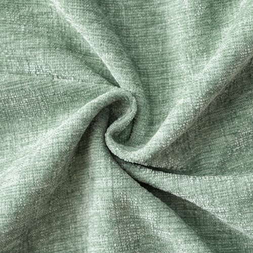 MIULEE Pack of 2 Couch Throw Pillow Covers 16x16 Inch Soft Greyish Green Chenille Pillow Covers for Sofa Living Room Solid Dyed Pillow Cases - color: Greyish Green, size: 16" x 16" (Pack of 2)