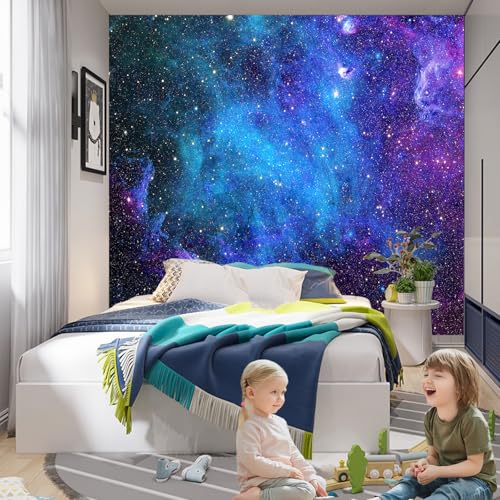 Apdidl Extra Large Galaxy Space Tapestry for Bedroom Aesthetic 90'' X 71'' Blue Starry Sky Stars Universe Tapestry Mysterious Nebula Wall Hanging Backdrop Decor for Bedroom Living Room - color: Space Galaxy, size: 90"L x 71"W