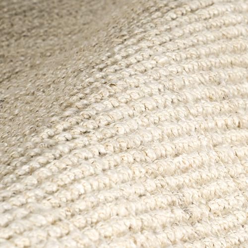 Nuloom Daniela Off-White, 4' Square, Handmade, Jute, Tassel, Soft and Textured, High Traffic, Stain Resistant, Easy Clean, Durable Area Rug for Bedroom, Living Room, Dining Space, Foyer, Entryway - color: Off White, size: 4' x 4' (Square)