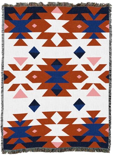 Pure Country Weavers Dust Bowl - Western Tapestry Throw Blanket Woven from Cotton - Made in The USA (72x54) - color: Sunset Canyon
