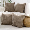 VAKADO Couch Throw Pillow Covers Decorative 12x20 Set of 4 Boho Rustic Lumber Corduroy Cushion Case Farmhouse Decor Square for Home Living Room Bed Sofa,Tan