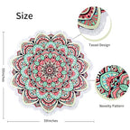 Benefeet Sox Large Mandala Beach Towel Round Microfiber Circle Beach Towels Bohemian Roundie Beach Blanket Quick Dry Beach Throw Blanket Sand Free Pool Towels, 59 Inches Pink Multi - color: Mandala, Pink Multi