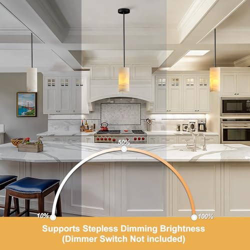 YUYI Alabaster Pendant Light Kitchen Island, H-9.5in Black Pendant Light Fixtures with Natural Marble Shade, Adjustable Ceiling Pendant for Dining Room, Living Room, Bedroom & Bathroom - color: 2-Black, size: 1 Pack