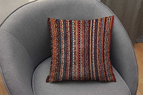 Nphuriy Turkish Pillow Cover 16x16 Inch, Vintage Persian Oriental Turkish Carpet Pattern Double Sided Decorative Pillow Case Cotton Linen Cushion Cover Decor 16x16 Inch Pillowcase for Home - color: Multi 38