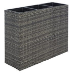 SAFAVIEH Outdoor - Rita Grey Brown Wicker 3-Tier Plant Stand with Baskets, Vertical Flower Rack Planter Shelf for Patio, Balcony, Garden, 32.28"W x 11.02"D x 24.8"H (PAT7705C) - color: Grey/Brown