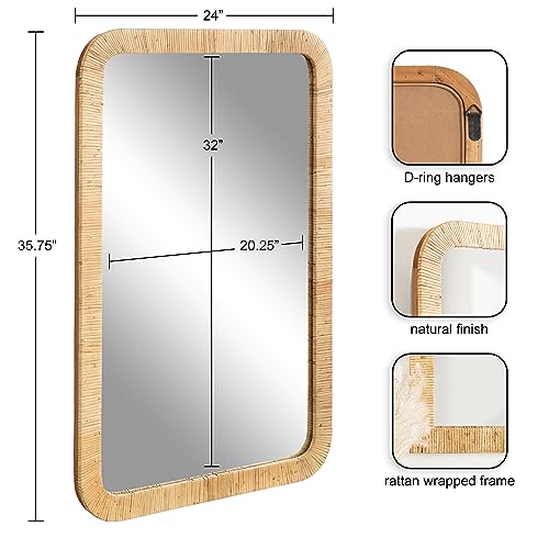 Kate and Laurel Rahfy Rectangle Framed Wall Mirror