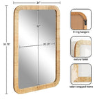 Kate and Laurel Rahfy Rectangle Framed Wall Mirror