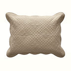 Calla Angel Sage Garden Luxury Pure Cotton Matelasse Quilted Pillow Sham, Standard, 20x26, Coffee - color: Coffee, size: Standard
