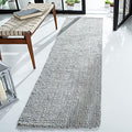 SAFAVIEH Natural Fiber Collection Runner Rug - 2'3" x 7', Grey, Handmade Farmhouse Jute, Ideal for High Traffic Areas in Living Room, Bedroom (NF730F) - color: Grey, size: 2'3" x 7' (Runner)
