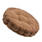 Brown Floor Pillow, Soft Round Seat Cushion (15" Dia.x 3.6'' H), Thicked Corduroy Chair Pad with EPE Foam, Indoor/Outdoor Floor Cushion, Tatami Seat Pad, Fits Dining Chairs, Office, Home, Dorm