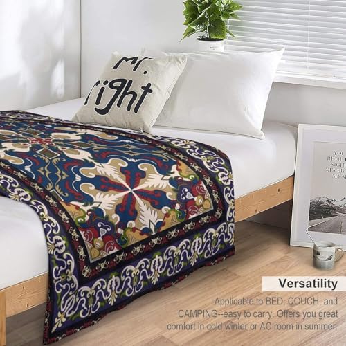 Boho Throw Blanket,Vintage Geometric Textured Rustic Pattern Soft Throw Blanket for Couch Sofa Camping Office Travel Home Bedroom Decor All Seasons 30"x40" - color: Boho-10, size: 30x40in