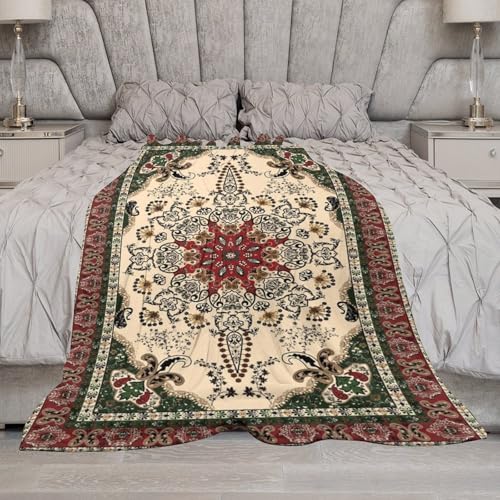 Boho Aztec Throw Blanket,Ethnic Bohemian Tribal Abstract Pattern Soft Throw Blanket for Couch Sofa Camping Office Travel Home Bedroom Decor All Seasons 30"x40" - color: Boho-19, size: 30x40in