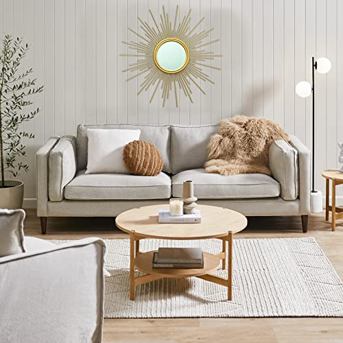 24'' Gold Sunburst Wall Mirror Boho Home Decor Mordern Round Hanging Wall Art for Living Room/Bedroom/Bathroom/Entryway