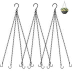 garini 3 Pack, 23 Inch Hanging Baskets Chain, Hanging Chains with Hooks Flower Pot Chain Replacement Plant Hangers for Planters, Bird Feeders and Lanterns(Black)… - color: Black, size: 3P