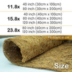 Coco Coir Liner, Yarrdfir 24x120 inch Natural Coconut Liners for planters Flower Basket, Reptile Carpet, Natural Coconut Fiber mat, Garden Decoration, Animal pet pad, Snow Mat - size: 24x120