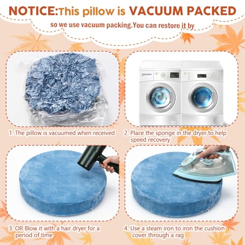 GlikCeil 8 Pcs Round Floor Pillow Cushions for Kids Classroom 15'' Soft Flexible Seating Chair Floor Seats for Reading Corner Playroom - Winter & Spring School Supplies (Gilded Earth Collection) - color: Gilded Earth Collection