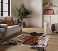 NativeSkins Faux Cowhide Rug 6'3" x 8'2" – Brown Cow Print Area Rug for Living Room & Bedroom – Non-Shedding, Flat-Lay, Pet-Friendly – Faux Suede Grip Backing – Vegan Western Farmhouse Decor - size: 6'3" x 8'2" (X-Large)