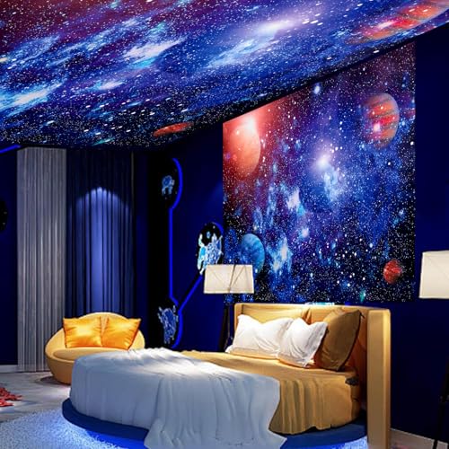 Apdidl Space Tapestry for Bedroom Aesthetic Outer Space Galaxy Night Starry Sky Stars Universe Tapestry Nebula Wall Hanging Backdrop for Living Room Dorm Home Decoration (60'' x 79'') - color: Galaxy Blacklight Tapestry, size: 79"L x 60"W