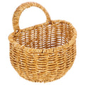 TEHAUX Woven Hanging Basket Imitation Rattan Wall-Mounted Sundries Storage Basket Lightweight Fruit Vegetable for Kitchen Home Dorm Balcony Decor 5.51 X 3.93 X 5.51 in